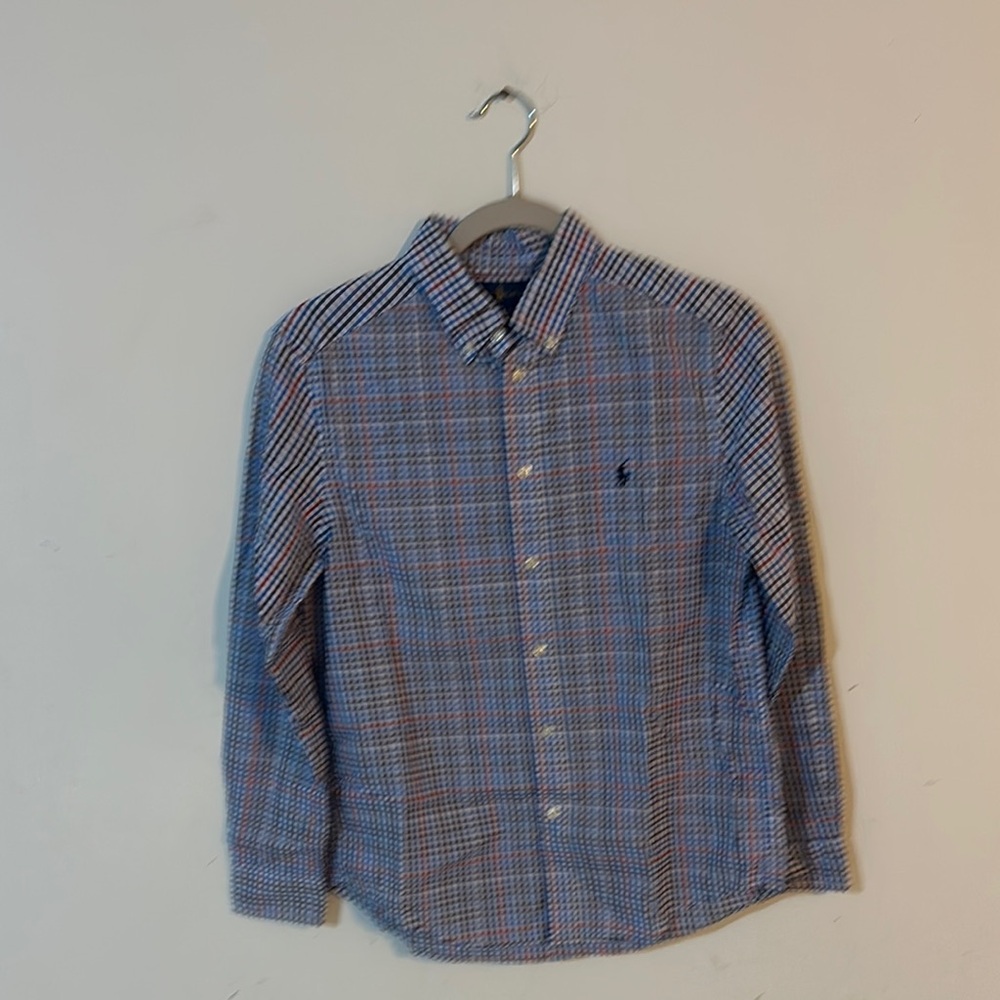 Polo by Ralph Lauren Men's Blue Checkered Shirt